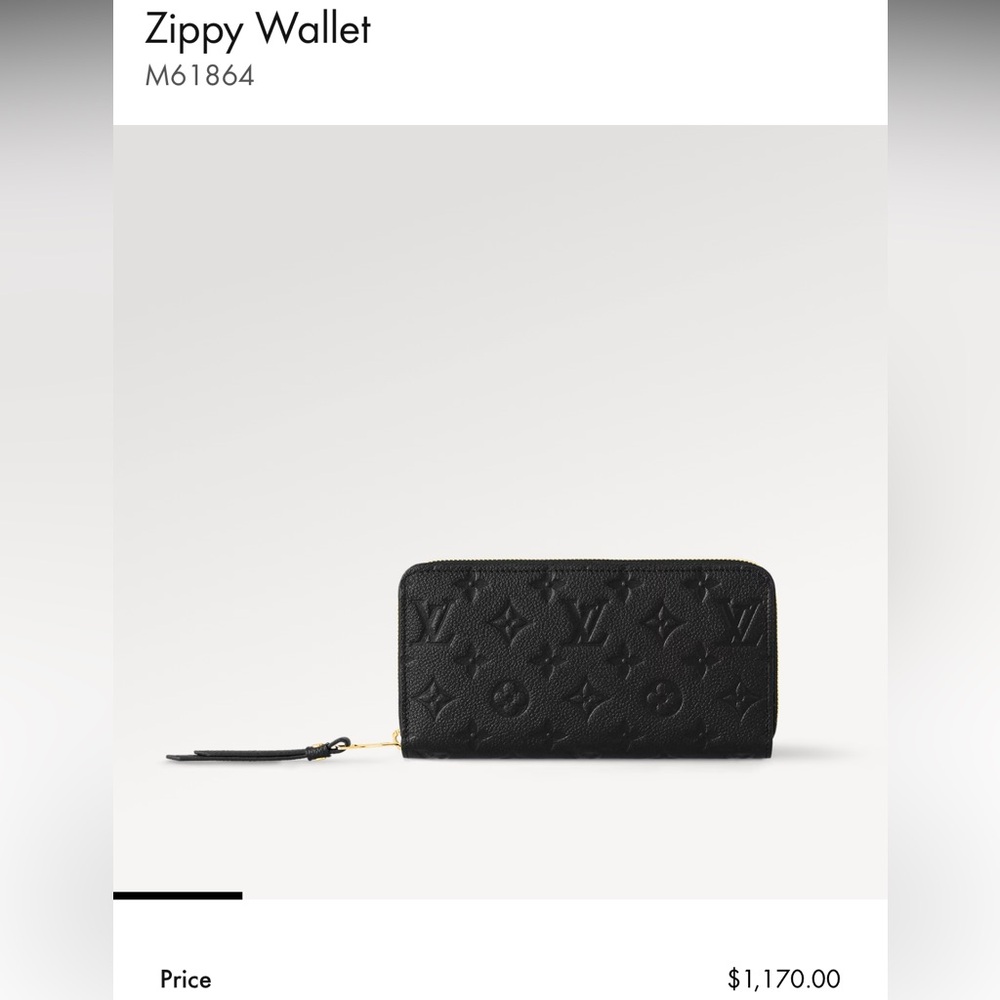 Authentic Louis Vuitton Zippy Wallet in Black